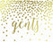Metallic Gold Confetti Polka Dots Wedding Party Signs-Set of 1-Andaz Press-Mr. & Mrs.-