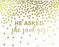 Metallic Gold Confetti Polka Dots Wedding Party Signs-Set of 1-Andaz Press-Mr. & Mrs.-
