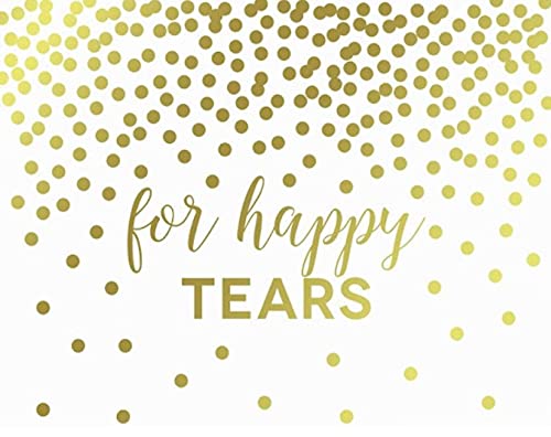 Metallic Gold Confetti Polka Dots Wedding Party Signs-Set of 1-Andaz Press-For Happy Tears-