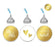 Metallic Gold Wedding Hershey's Kisses Sticker Labels-Set of 216-Andaz Press-Bridal Shower-