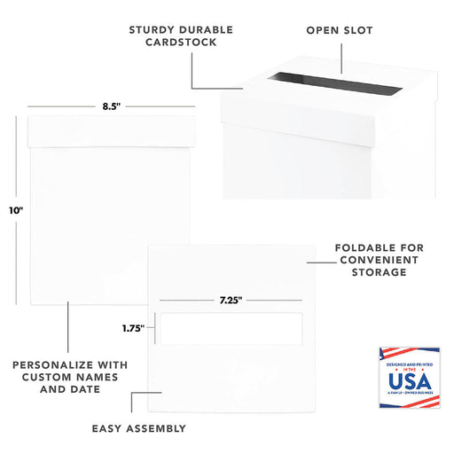 Minimal Custom Photo Graduation Card Box, Class of 20XX, Set of 1-Set of 1-Andaz Press-