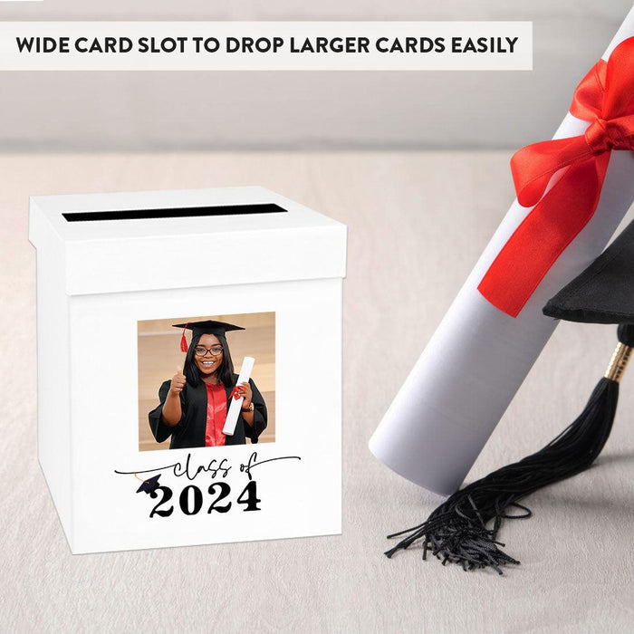 Minimal Custom Photo Graduation Card Box, Class of 20XX, Set of 1-Set of 1-Andaz Press-