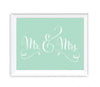Mint Green Wedding Signs-Set of 1-Andaz Press-Mr. & Mrs.-