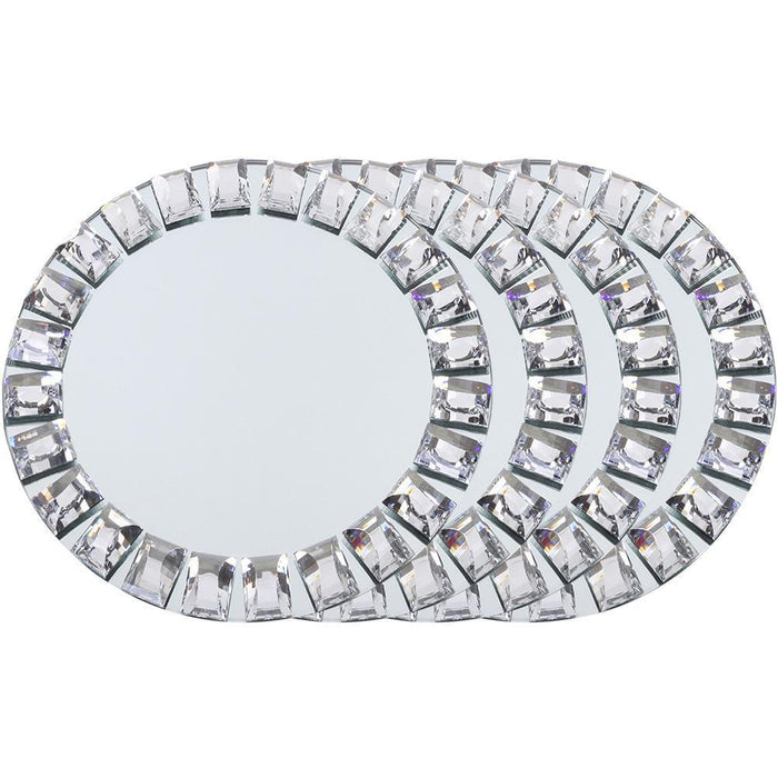 Mirror Charger Plates Bulk Pack-Koyal Wholesale-Set of 1 (4PC)-