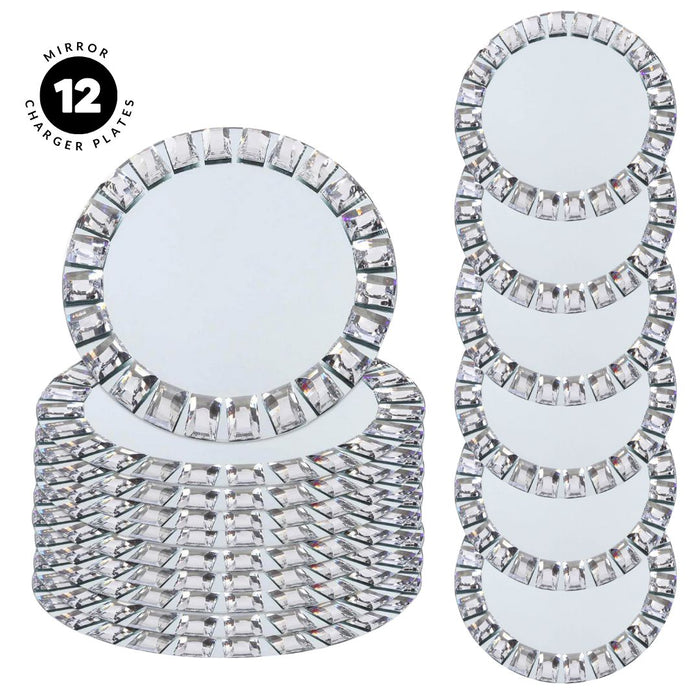 Mirror Charger Plates Bulk Pack-Koyal Wholesale-Set of 1 (4PC)-