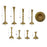 Mixed Taper Candle Holder Set, Set of 10-Set of 10-Koyal Wholesale-Gold-