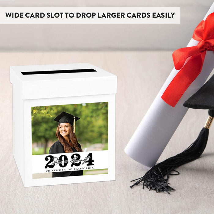 Modern Custom Name Photo Graduation Card Box, Class of 20XX, Set of 1-Set of 1-Andaz Press-