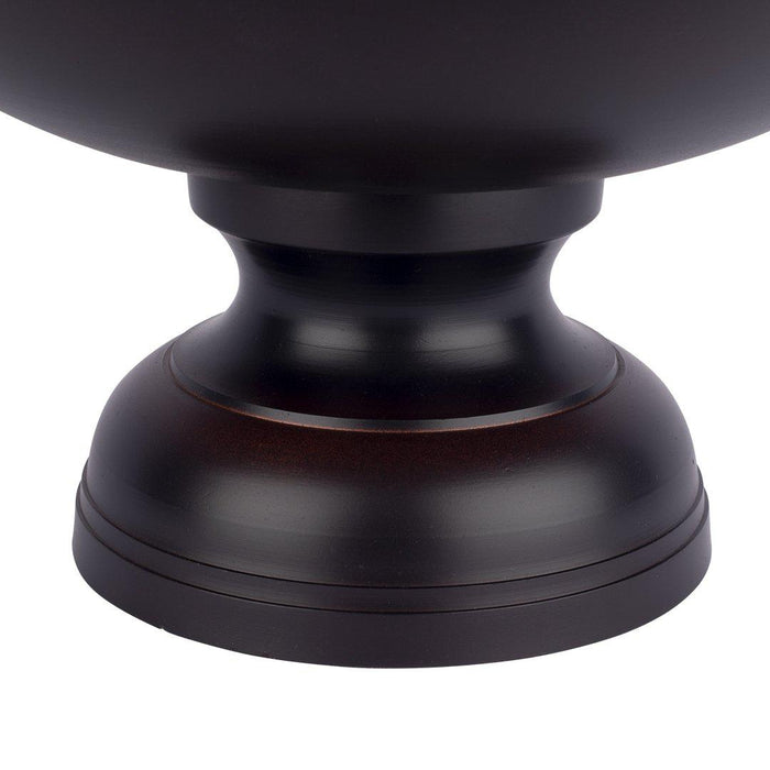 Modern Minimalist Round Pedestal Bowl Metal Compote Bowl Vase for Table Centerpiece-Set of 1-Koyal Wholesale-Bronze-8" x 5.5"-