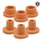 Modern Terracotta Ceramic Tealight and Taper Candle Holders, Set of 6-Set of 6-Koyal Wholesale-Matte Terracotta-