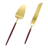 Modern Wedding Cake Knife Set-Set of 1-Koyal Wholesale-Burgundy-