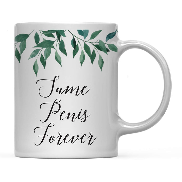 Natural Greenery Green Leaves Wedding Coffee Mug-Set of 1-Andaz Press-Bride-