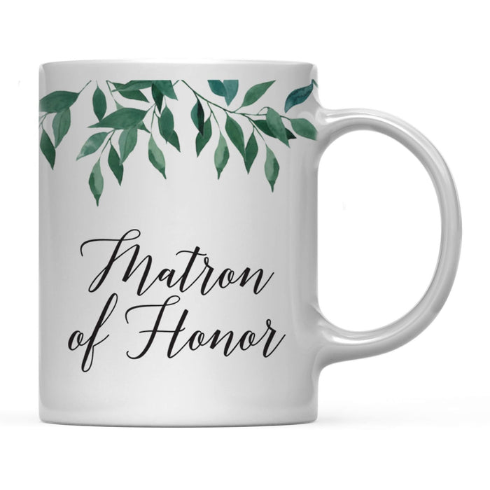 Natural Greenery Green Leaves Wedding Coffee Mug-Set of 1-Andaz Press-Bride-