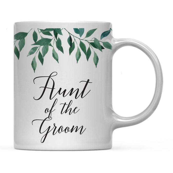 Natural Greenery Green Leaves Wedding Coffee Mug-Set of 1-Andaz Press-Aunt of the Groom-