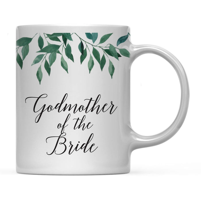 Natural Greenery Green Leaves Wedding Coffee Mug-Set of 1-Andaz Press-Godmother of the Bride-