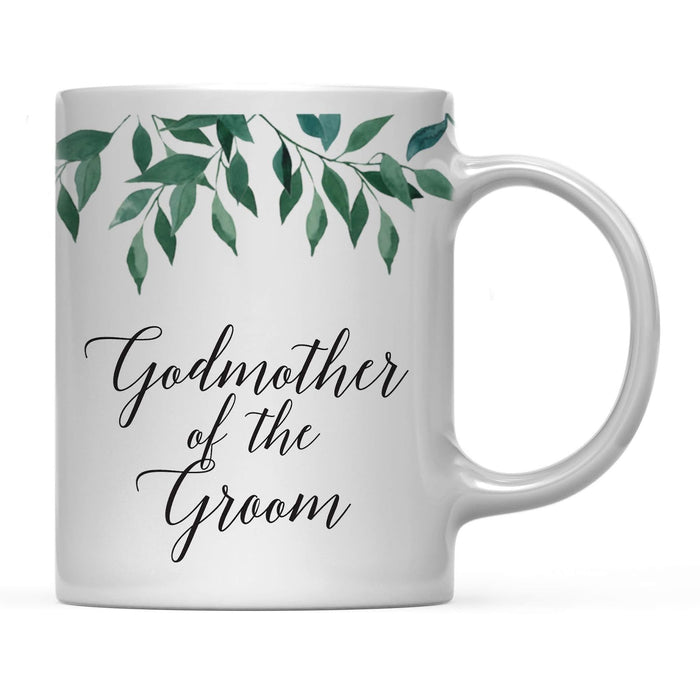Natural Greenery Green Leaves Wedding Coffee Mug-Set of 1-Andaz Press-Godmother of the Groom-