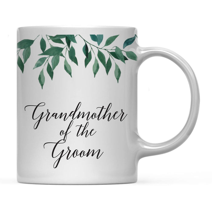 Natural Greenery Green Leaves Wedding Coffee Mug-Set of 1-Andaz Press-Grandmother of the Groom-
