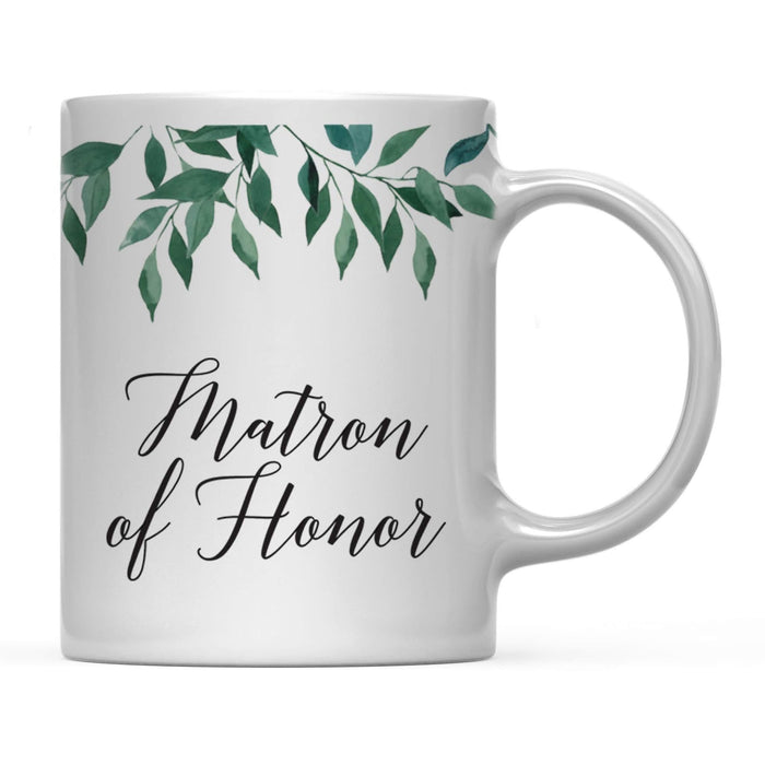 Natural Greenery Green Leaves Wedding Coffee Mug-Set of 1-Andaz Press-Matron of Honor-