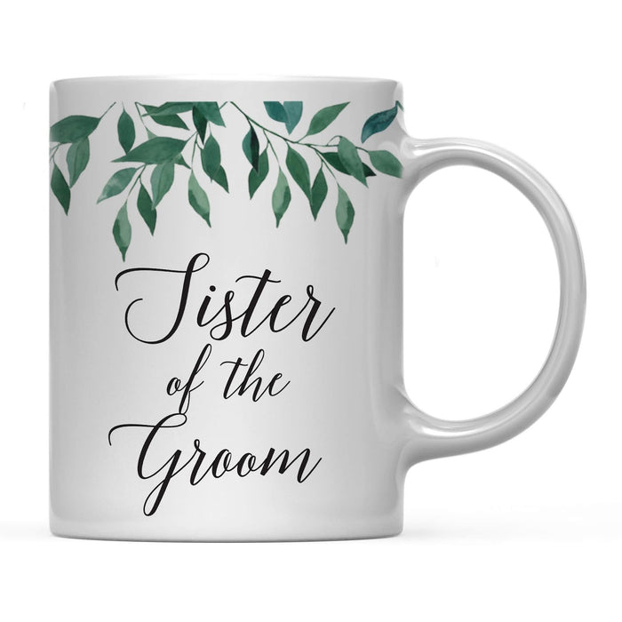 Natural Greenery Green Leaves Wedding Coffee Mug-Set of 1-Andaz Press-Sister of the Groom-