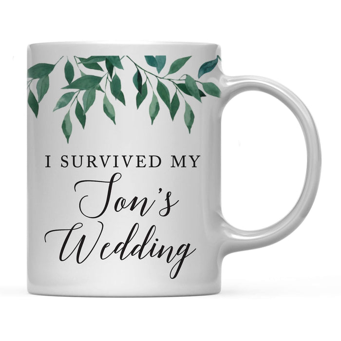 Natural Greenery Green Leaves Wedding Coffee Mug-Set of 1-Andaz Press-Son's Wedding-