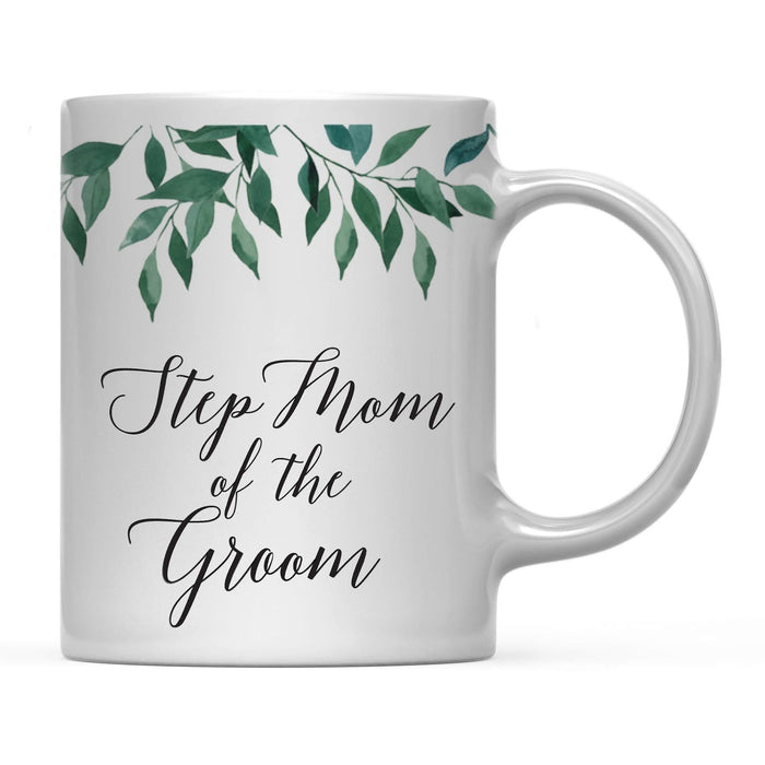 Natural Greenery Green Leaves Wedding Coffee Mug-Set of 1-Andaz Press-Step Mom of the Groom-