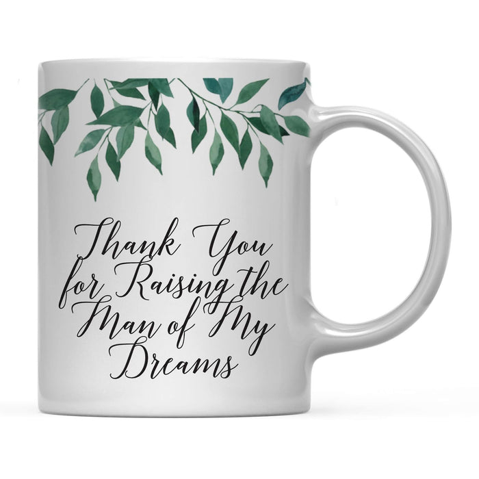 Natural Greenery Green Leaves Wedding Coffee Mug-Set of 1-Andaz Press-Thank You Man-