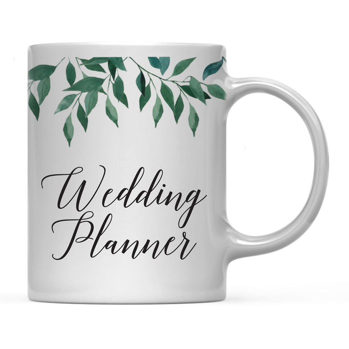 Natural Greenery Green Leaves Wedding Coffee Mug-Set of 1-Andaz Press-Wedding Planner-