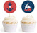 Nautical Ocean Adventure Wedding Cupcake Topper DIY Party Favors Kit-Set of 20-Andaz Press-
