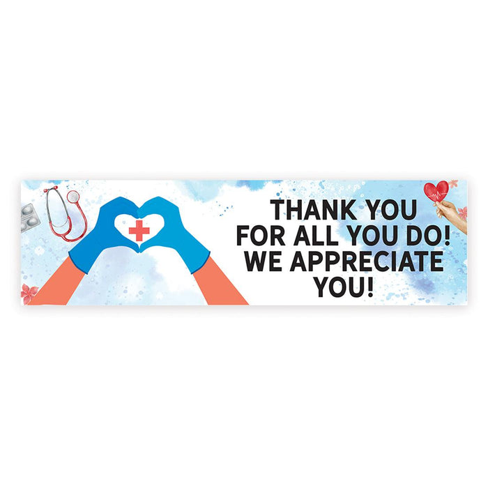 Nurses Week Thank You Banner, Large CNA Week Nurse Appreciation Decor-Set of 1-Andaz Press-Thank You We Appreciate You-