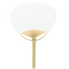 Paper Paddle Fans, Set of 12-Set of 12-Koyal Wholesale-White-