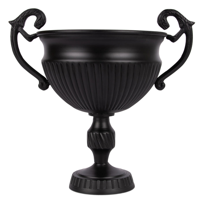 Pedestal Vase for Centerpieces with Handles-Koyal Wholesale-Black-Set of 1-