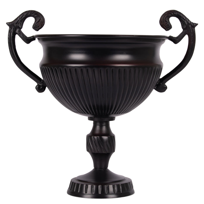 Pedestal Vase for Centerpieces with Handles-Koyal Wholesale-Bronze-Set of 1-