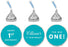 Personalized Happy 1st Birthday Chocolate Drop Labels Trio Any Color, Fits Hershey's Kisses Party Favors-Set of 216-Andaz Press-