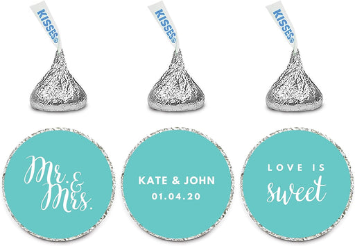 Personalized Mr. & Mrs. Wedding Hershey's Kisses Sticker Labels-Set of 216-Andaz Press-