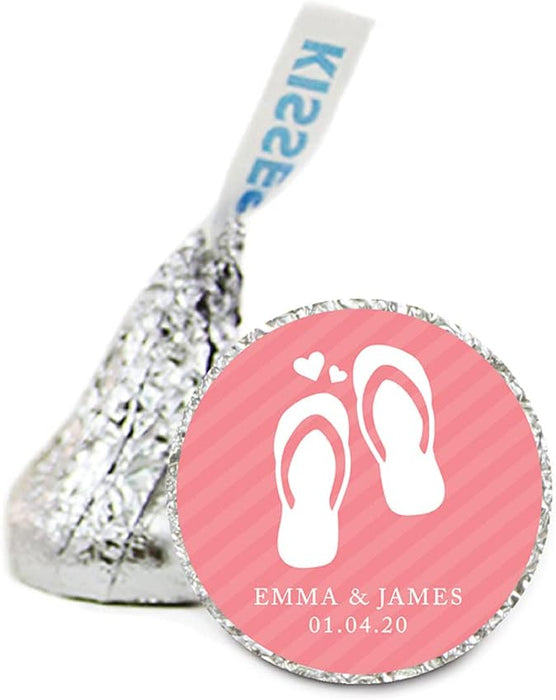Personalized Wedding Hershey's Kisses Stickers, Motif-Set of 216-Andaz Press-Deer Antlers-