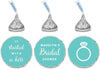 Personalized Wedding Ring Bridal Shower Hershey's Kisses Label Stickers-Set of 216-Andaz Press-