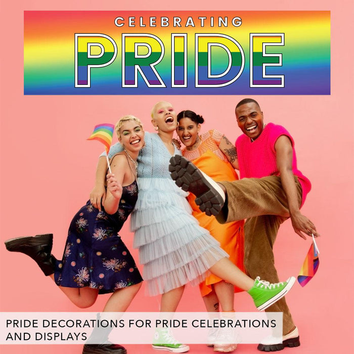 Pride Month Banner for Decor, Set of 1-Set of 1-Andaz Press-Progress Pride Flag-