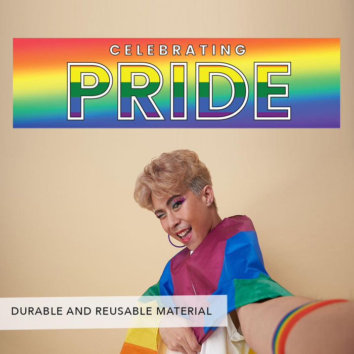 Pride Month Banner for Decor, Set of 1-Set of 1-Andaz Press-Progress Pride Flag-