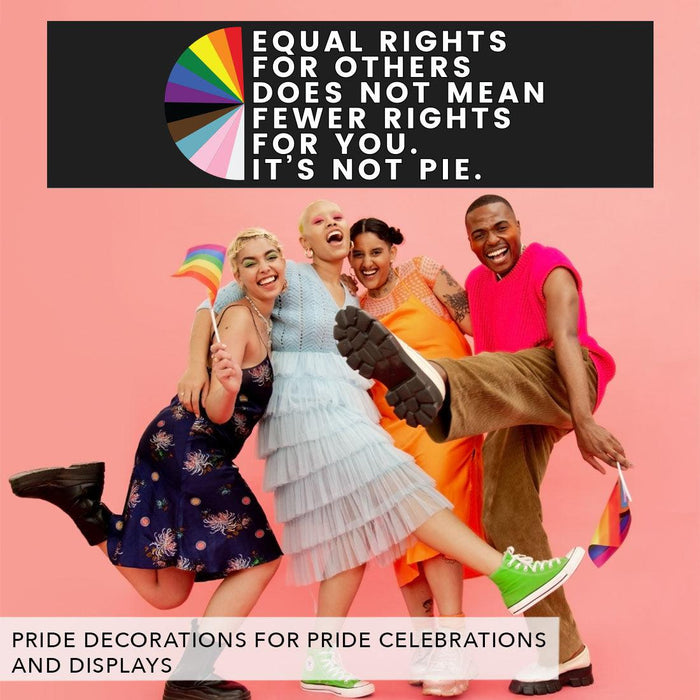 Pride Month Banner for Decor, Set of 1-Set of 1-Andaz Press-Progress Pride Flag-
