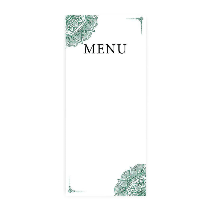 Printable Wedding Paper Menu Cards for DIY Printer for Dinner Table Place Settings Design 2-Set of 52-Andaz Press-Winter-