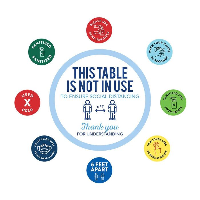 Restaurant Curbside Pickup Social Distancing Signs-Set of 50-Andaz Press-Arrive Business Signs-