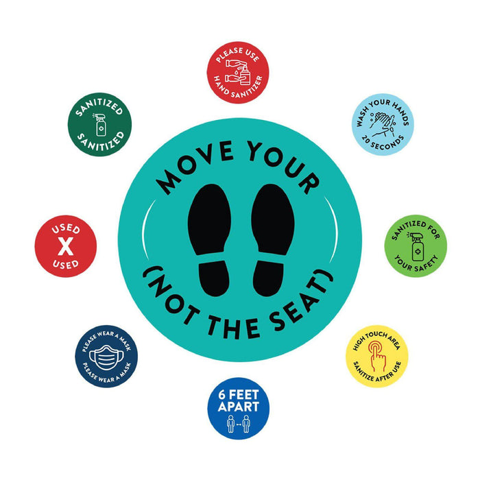 Restaurant Curbside Pickup Social Distancing Signs-Set of 50-Andaz Press-Move Your Feet-