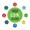 Restaurant Curbside Pickup Social Distancing Signs-Set of 50-Andaz Press-Arrive Business Signs-