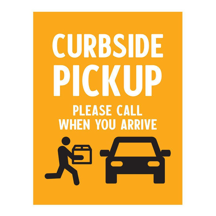Restaurant Social Distancing Rectangle Curbside Signs-Set of 10-Andaz Press-Thank You-