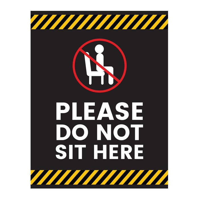 Restaurant Social Distancing Rectangle Curbside Signs-Set of 10-Andaz Press-Thank You-