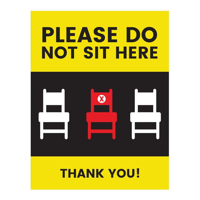 Restaurant Social Distancing Rectangle Curbside Signs-Set of 10-Andaz Press-Thank You-