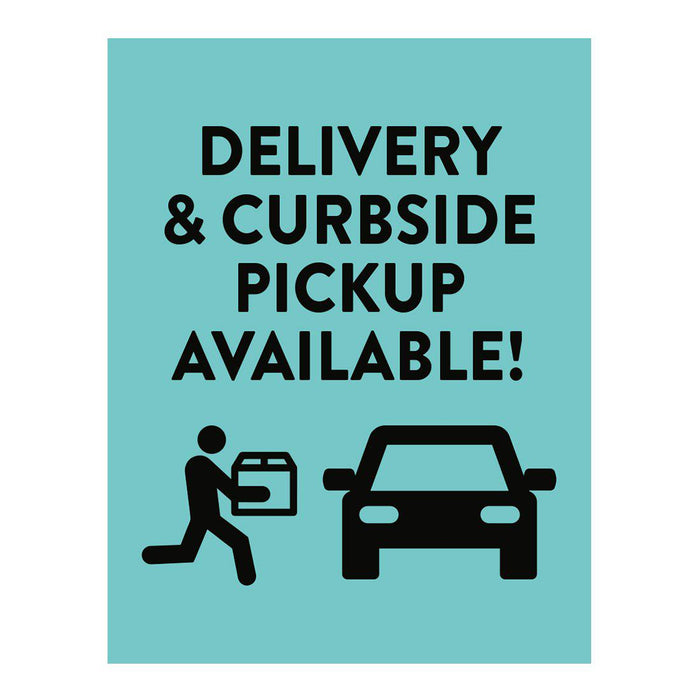 Restaurant Social Distancing Rectangle Curbside Signs-Set of 10-Andaz Press-Thank You-