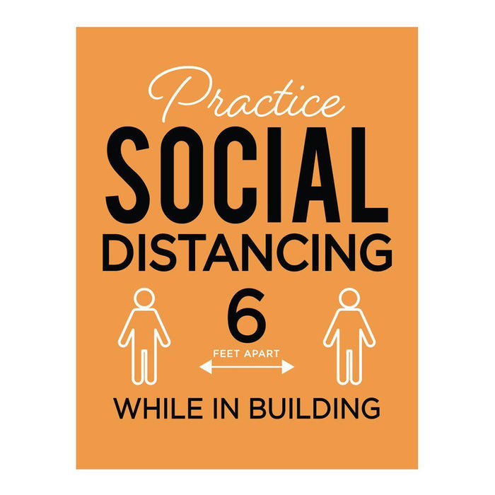 Restaurant Social Distancing Rectangle Curbside Signs-Set of 10-Andaz Press-Thank You-
