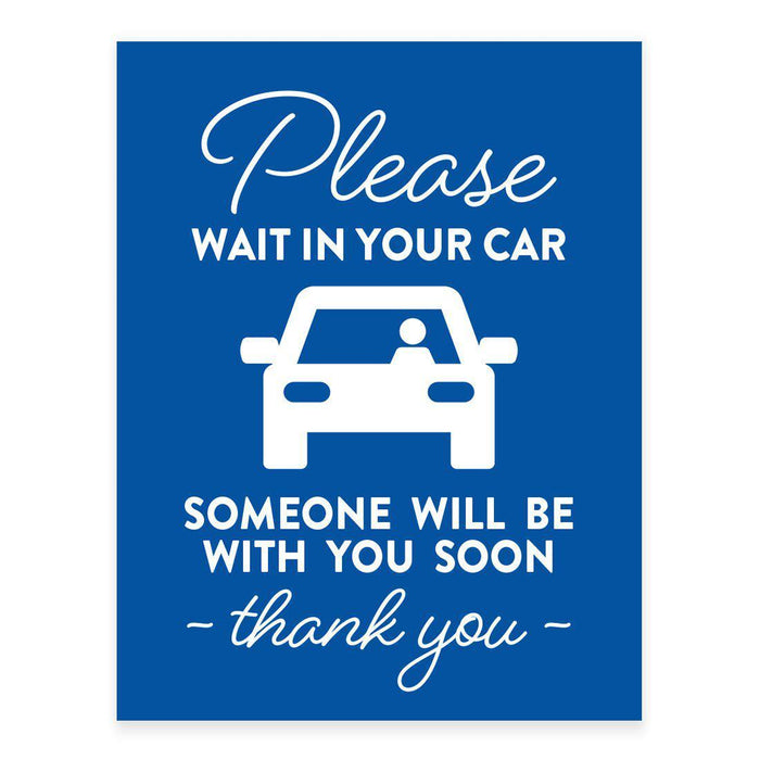 Restaurant Social Distancing Rectangle Curbside Signs-Set of 10-Andaz Press-Thank You-