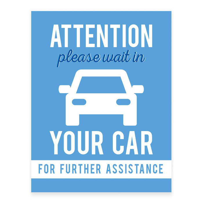 Restaurant Social Distancing Rectangle Curbside Signs-Set of 10-Andaz Press-Attention-