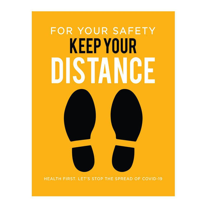 Restaurant Social Distancing Rectangle Curbside Signs-Set of 10-Andaz Press-Keep Your Distance-